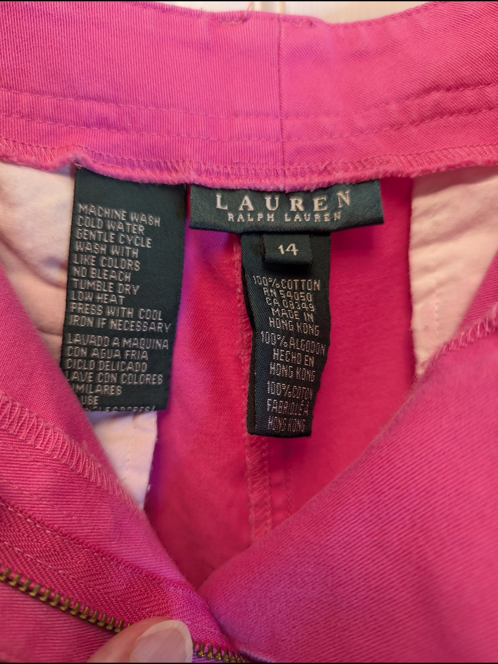 Lauren Ralph Lauren Pink Cuffed Bermuda Shorts - Picture 3 of 7